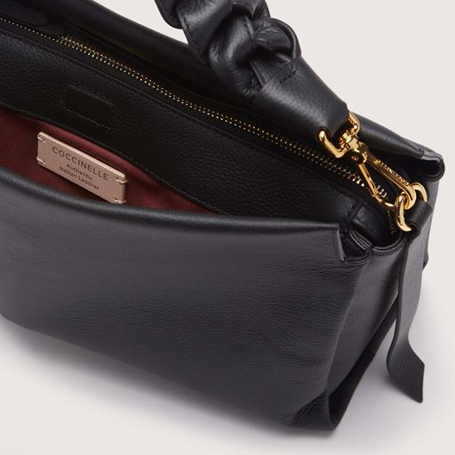 Coccinelle Boheme Medium Skuldertaske, Black/Cuir