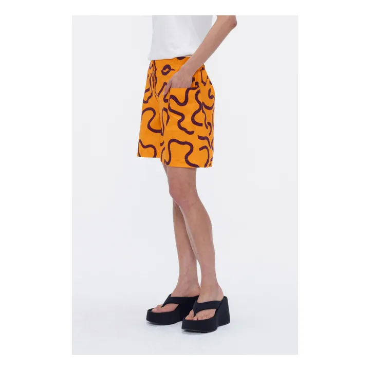 Our Sister Short Nile Imprimé Popeline de Coton | Orange