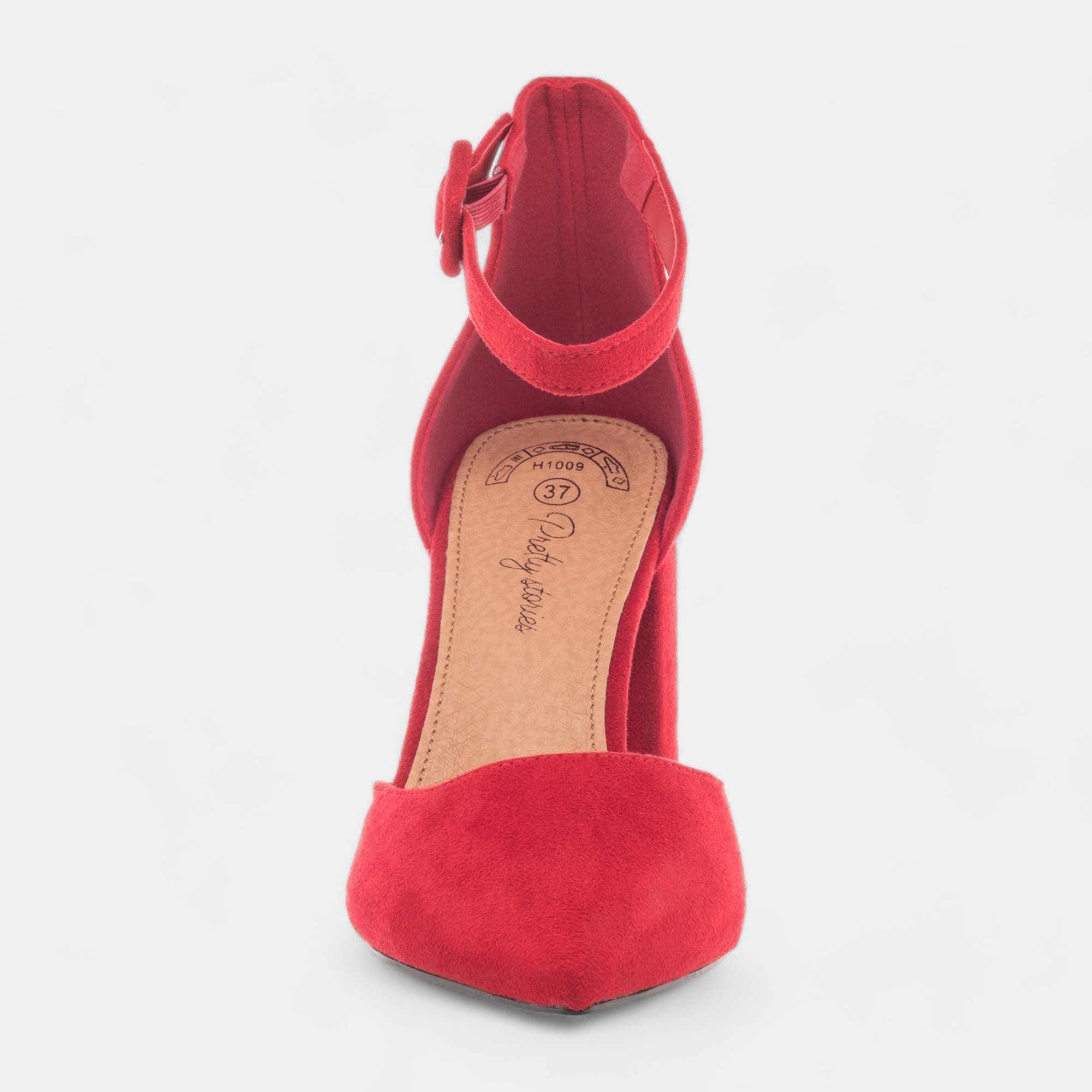 Escarpins quartiers ouverts à talon Femme rouge
