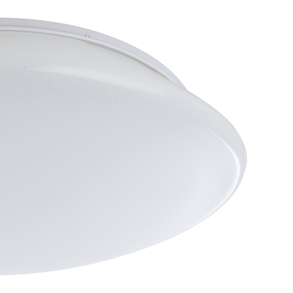 EGLO - Sileras-Z plafond hvid m/krystaleffekt Ø60 - RGB + TW - Zigbee, Bluetooth