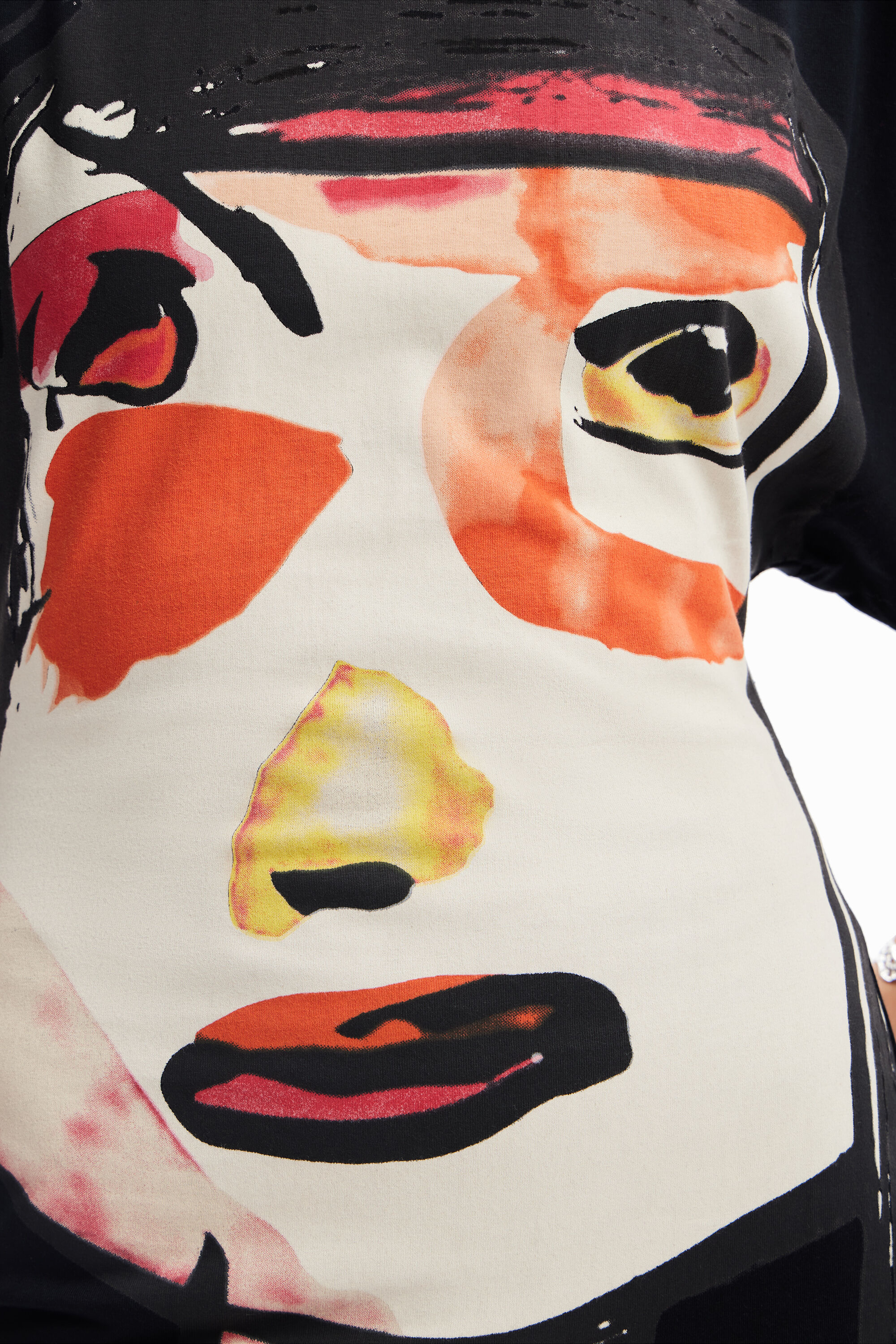 Mini-robe visage arty