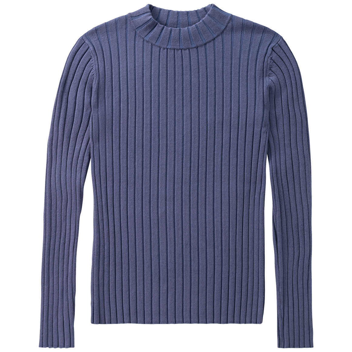 Beatwear Mädchen Langarmshirt in Ripp-Optik blau