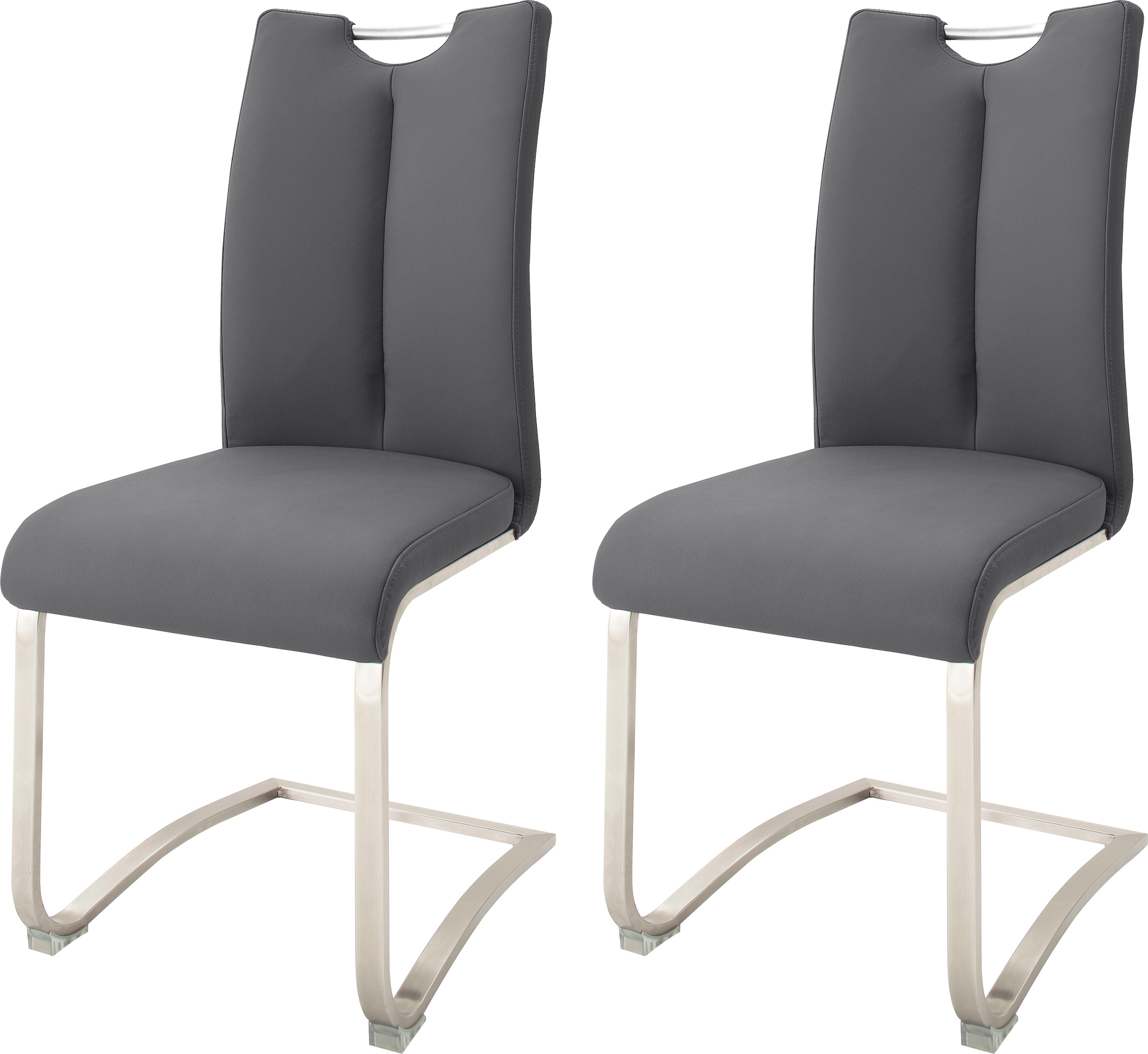 MCA furniture Freischwinger »Artos« (Set) 2 Stk.Stuhl mit Echtlederbezug, bis 140 Kg belastbar