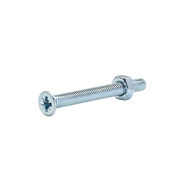 20 vis métaux tête fraisée acier zingué 4 x 40 mm
