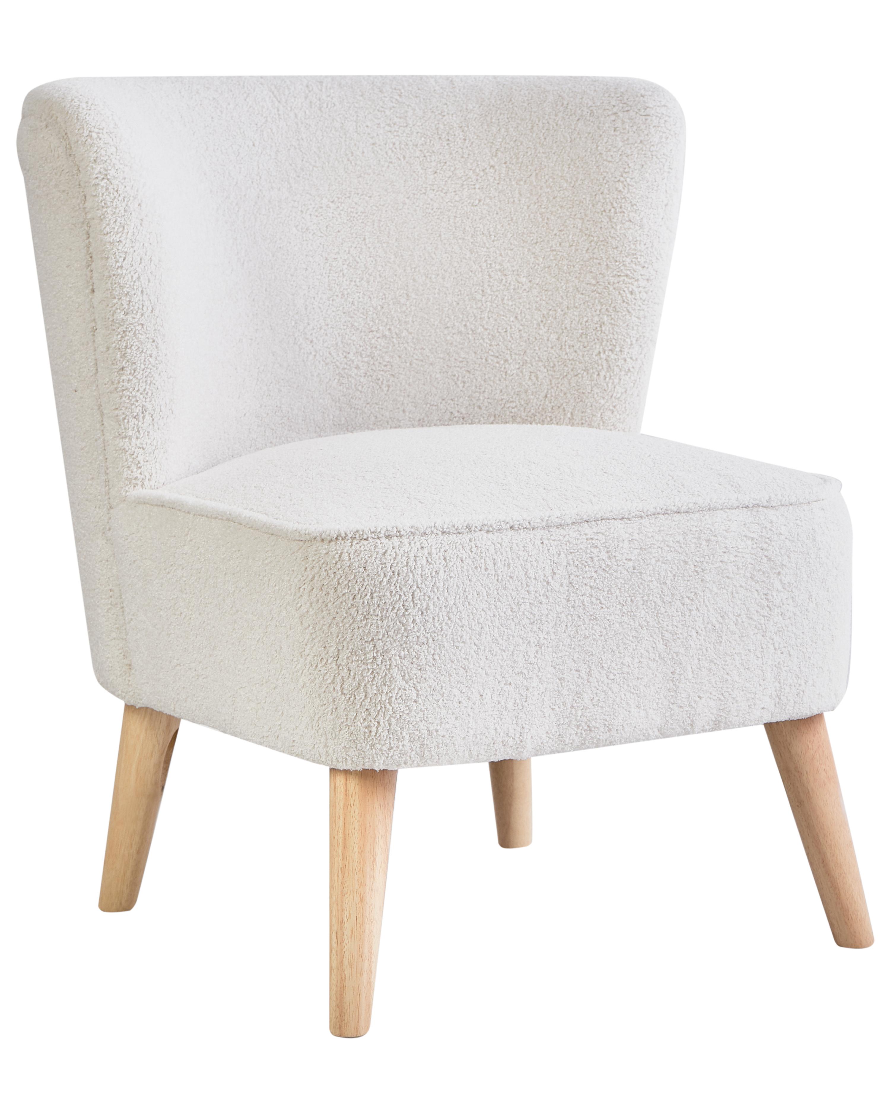 Fauteuil ALVEN Bouclé Gebroken wit