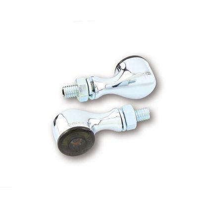 Clignotant Highsider APOLLO CLASSIC CHROME AVEC FEUX DE POSITION LED (La paire) Universel - Gris