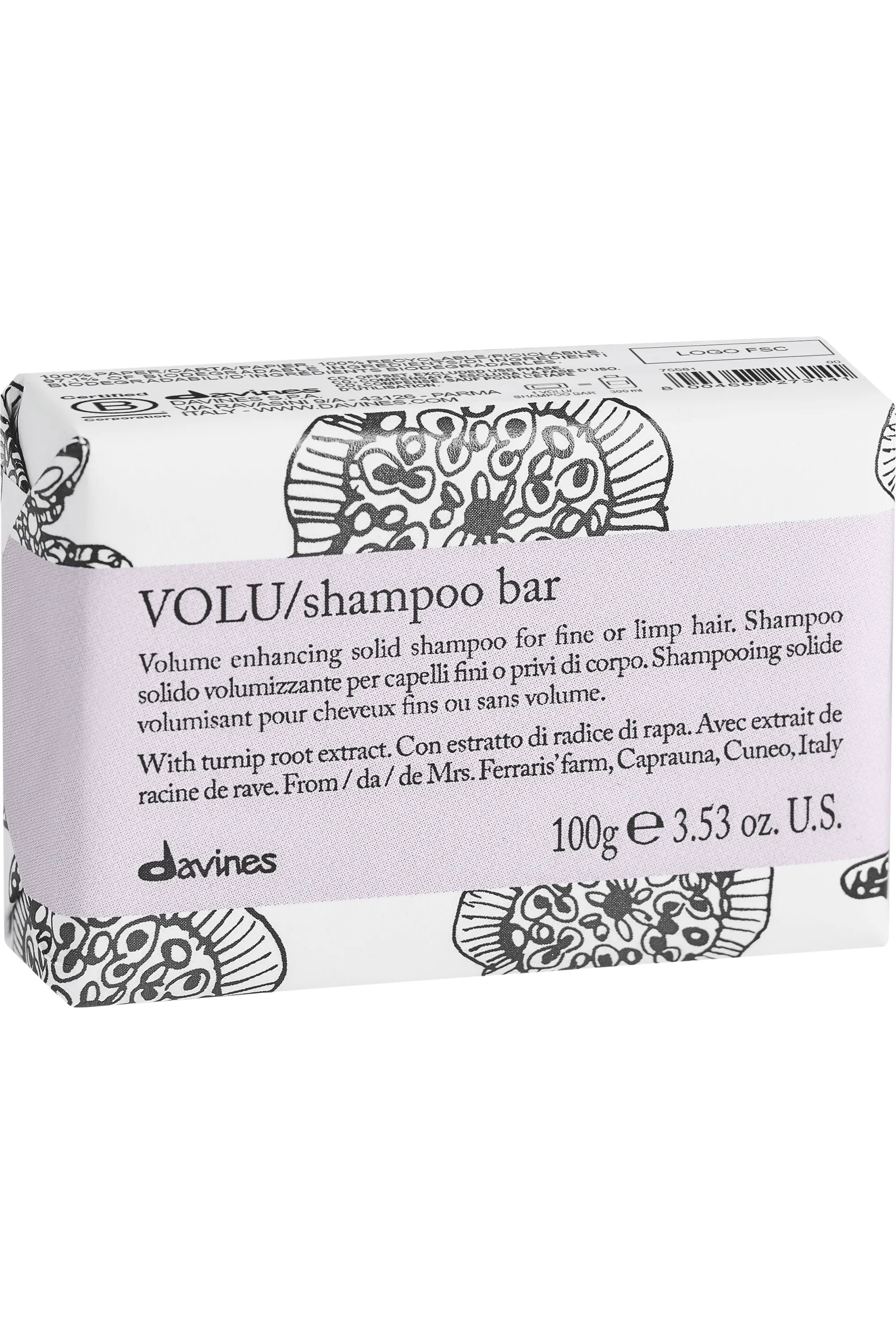 Davines Shampoing solide volumisant Volu-100 g
