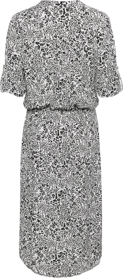 Soaked in Luxury SLZaya Dress Black and white ditsy print