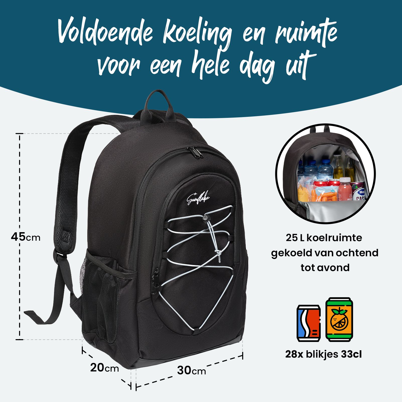 Sunflake Backpack koeltas - 25 liter