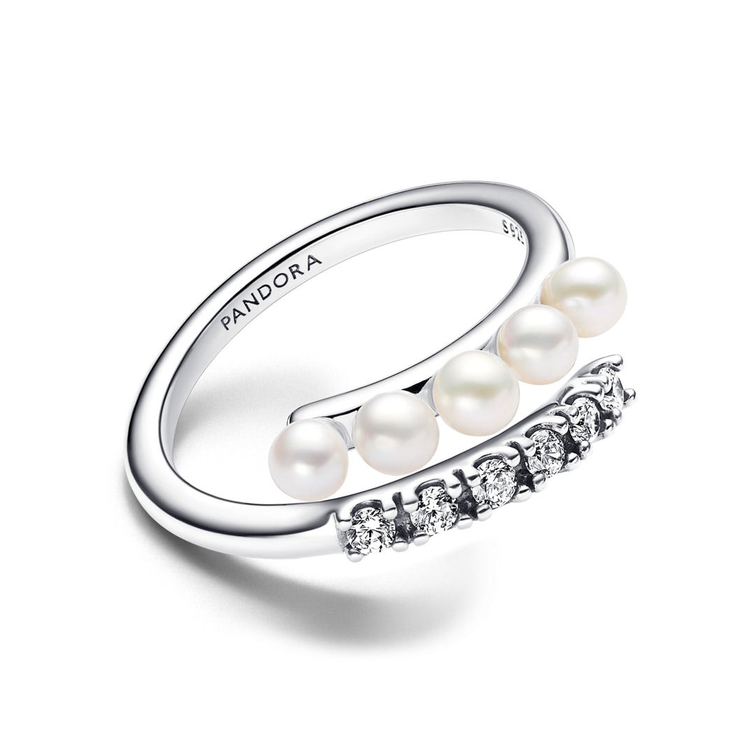 Pandora Timeless Behandelte Süsswasserzuchtperlen & Steine Offener Ring 925 Silber