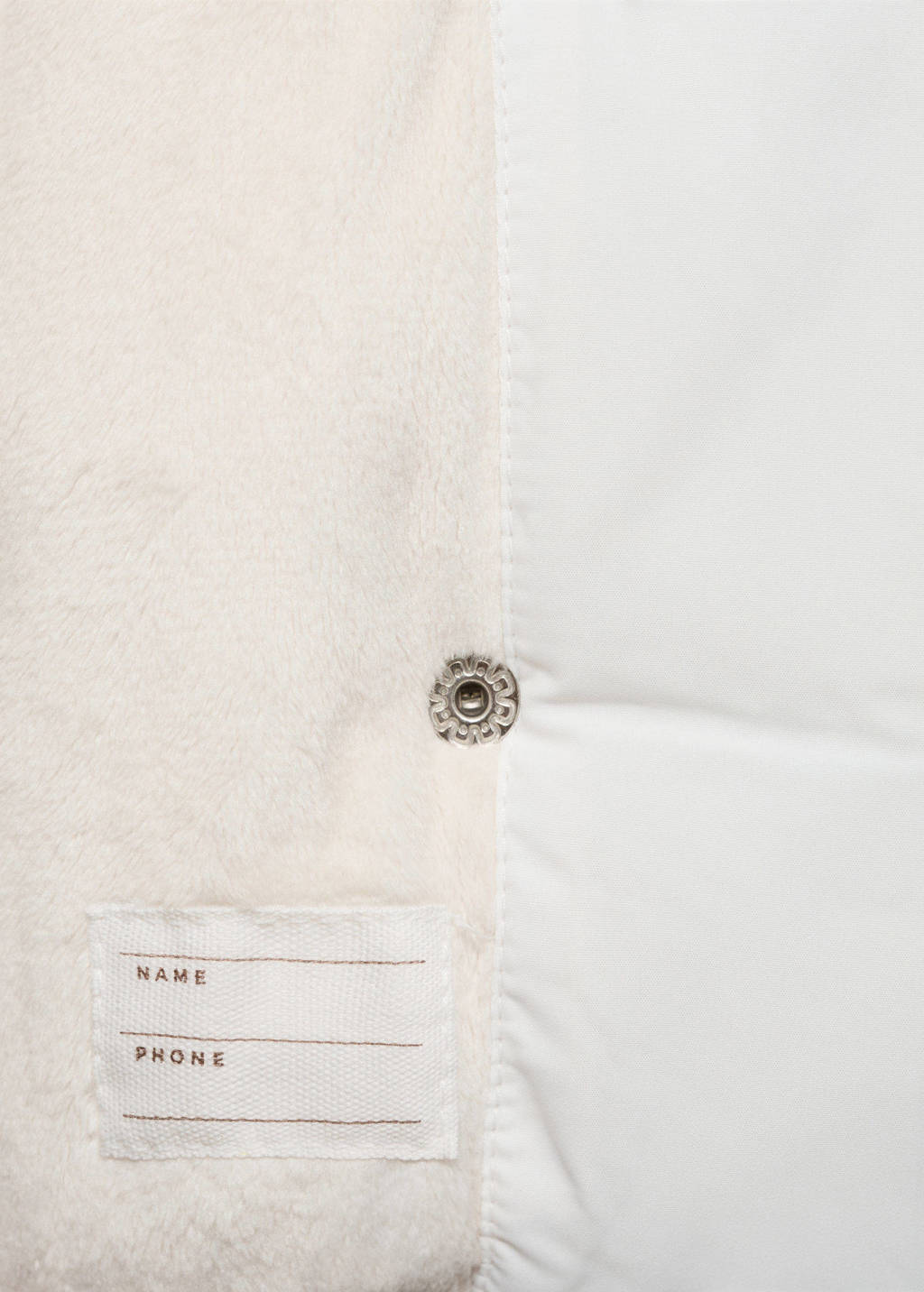 Mango Kids gewatteerde winterjas wit