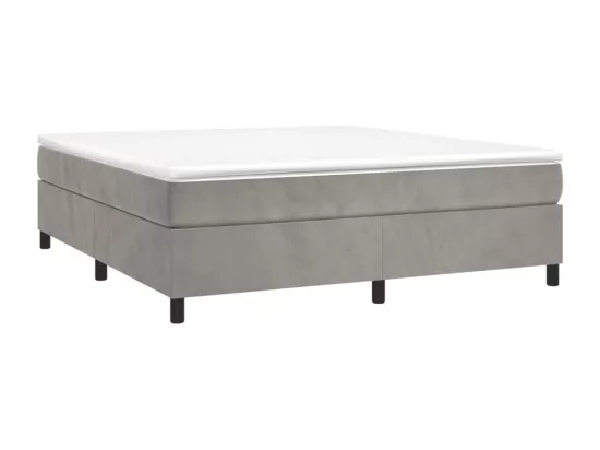 Sommier à lattes de lit Gris clair 200x200 cm Velours