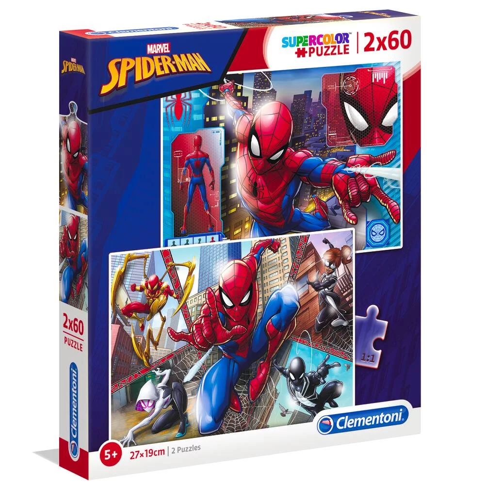 SPIDER-MAN - PUZZLE SUPERCOLOR  2 X 60 PIECES