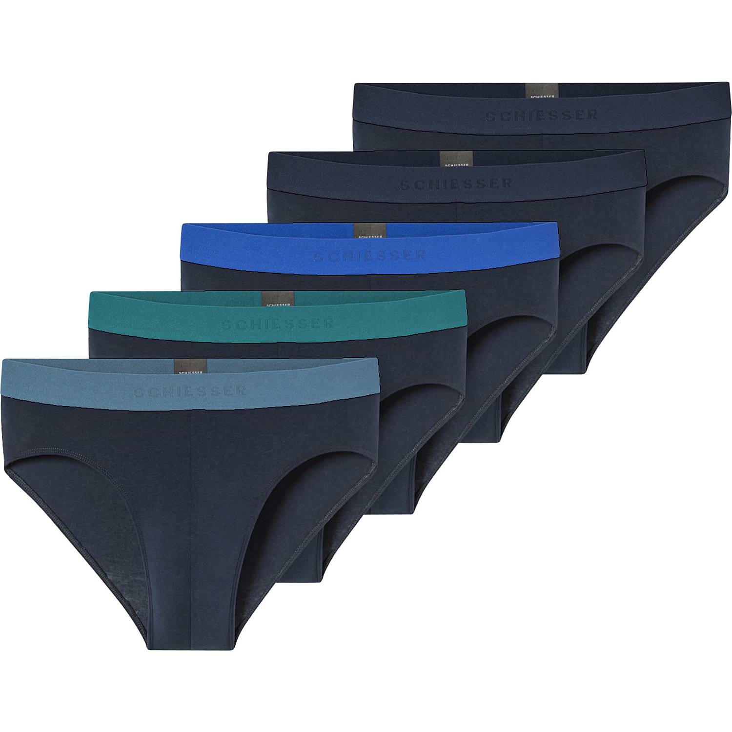 Schiesser Single-Jersey Herren-Slip im 5er-Pack