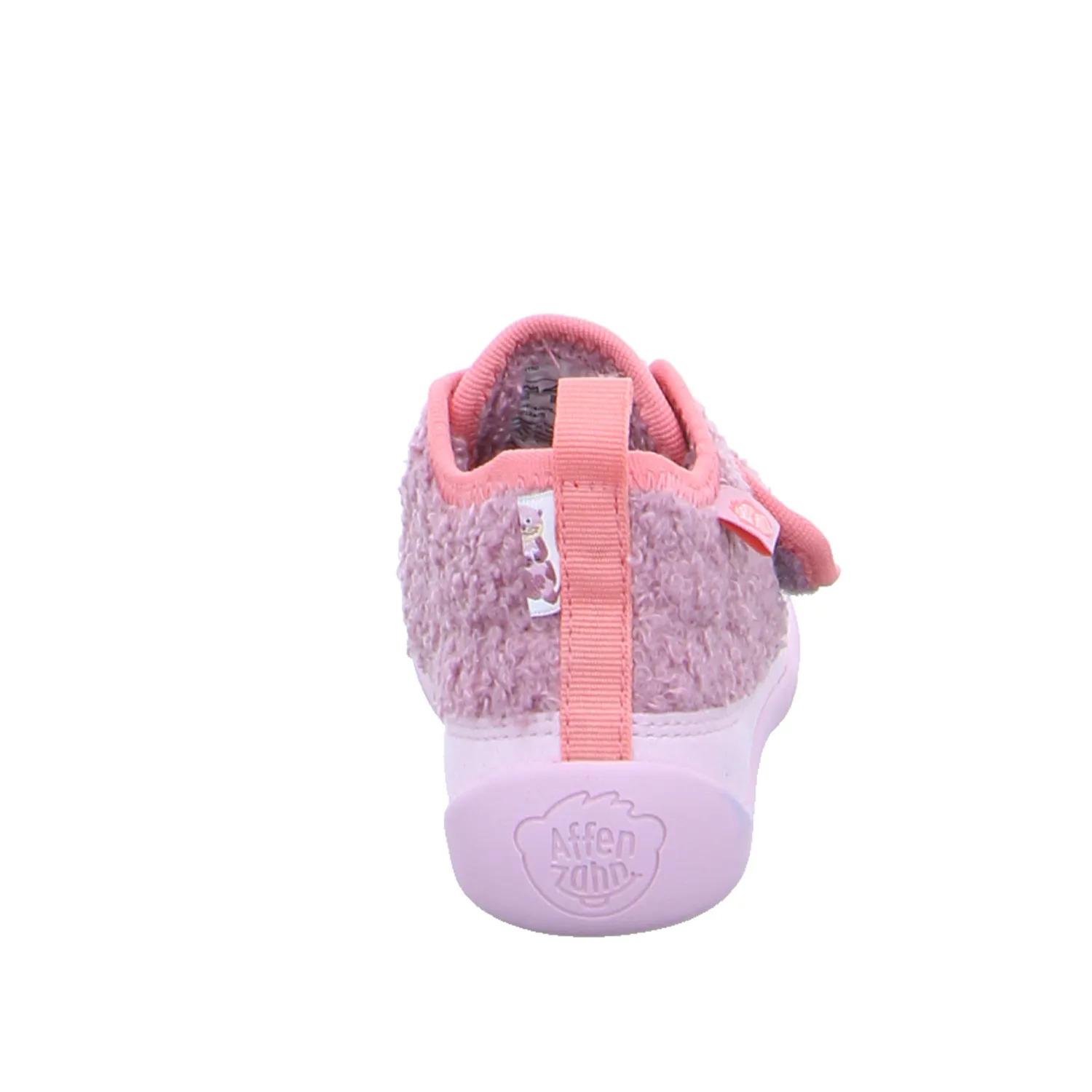 AFFENZAHN Kinder-Hausschuh Rosa Textil  Komfortschuh