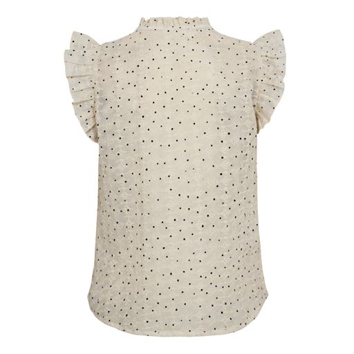 Co'Couture Evelyn Mini Dot Bluse, Off White, M