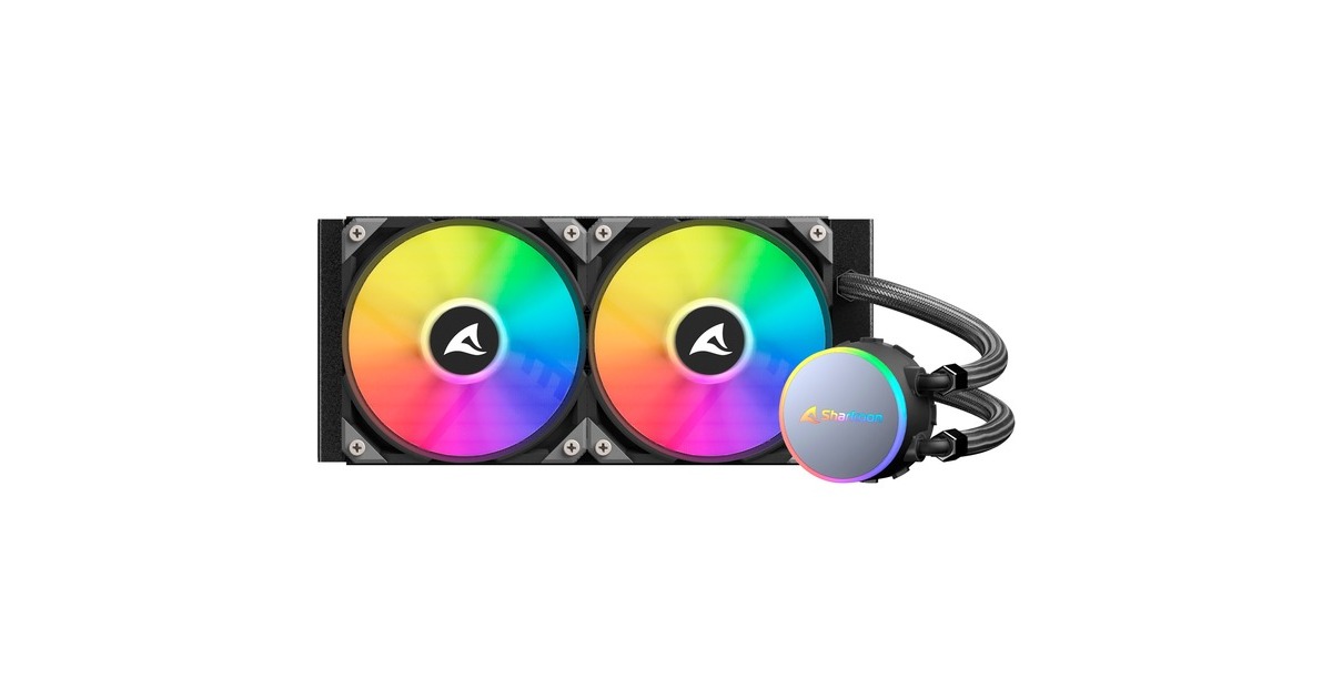 SharkoonS70 RGB waterkoeling  (Zwart, 4-pins PWM fan-connector)