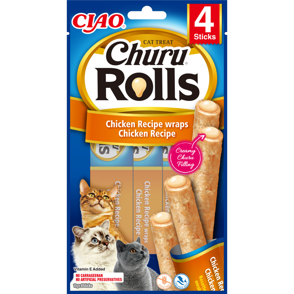 Ciao Kattensnack Churu Rolls Kip40 gr