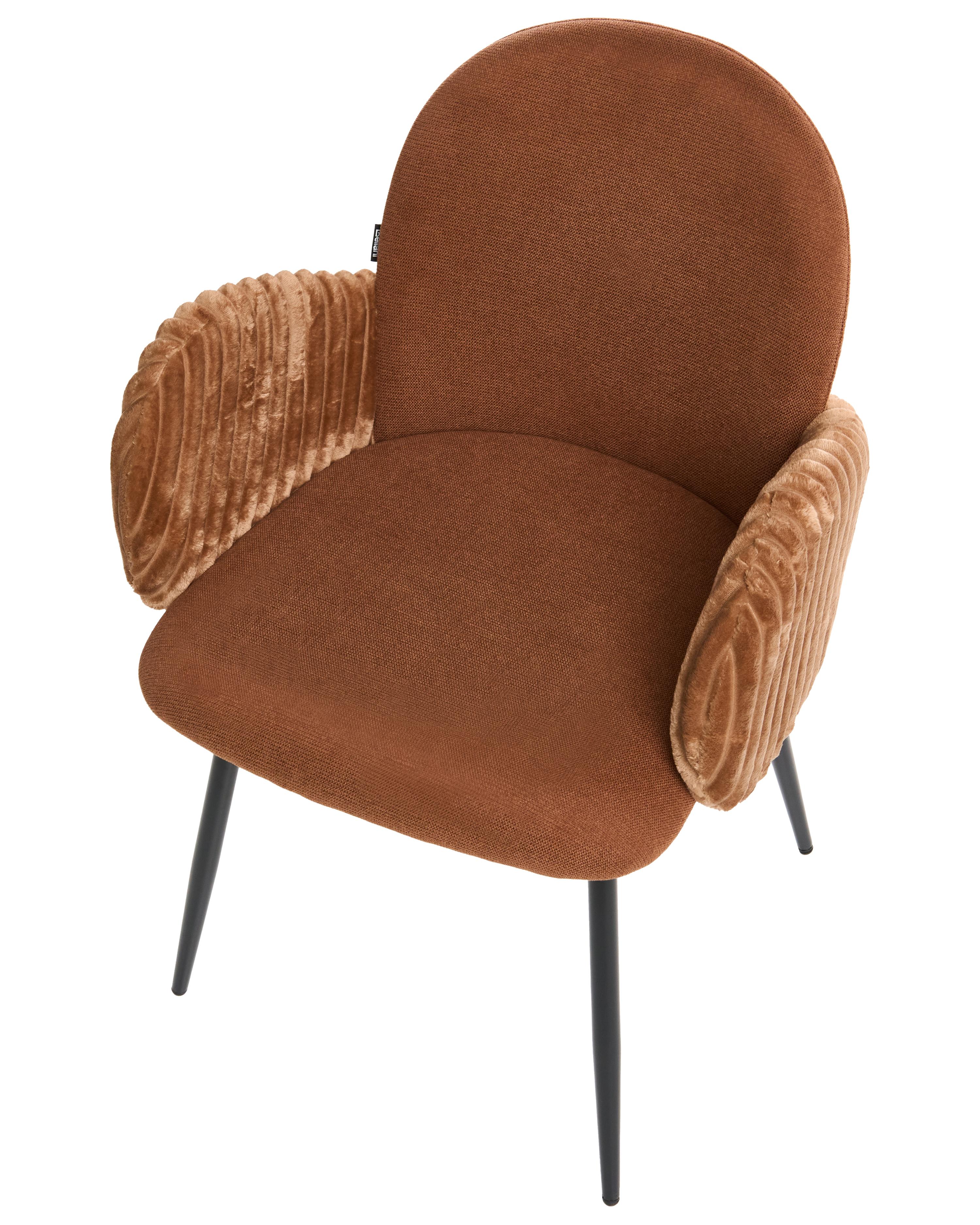 Set van 2 eetkamerstoelen AMITY Stof Bruin