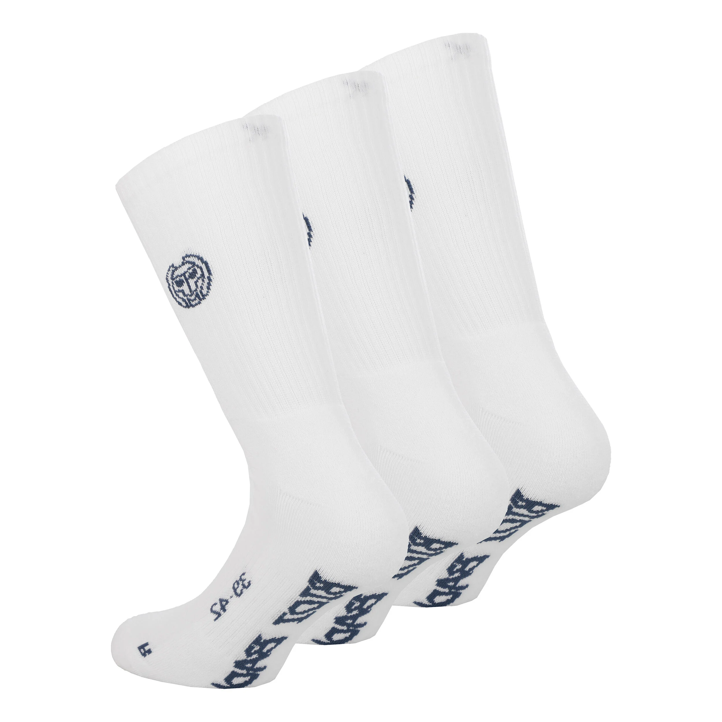 BIDI BADU Don Carlito Crew Move Chaussettes De Tennis Pack De 3 - Blanc , Noir