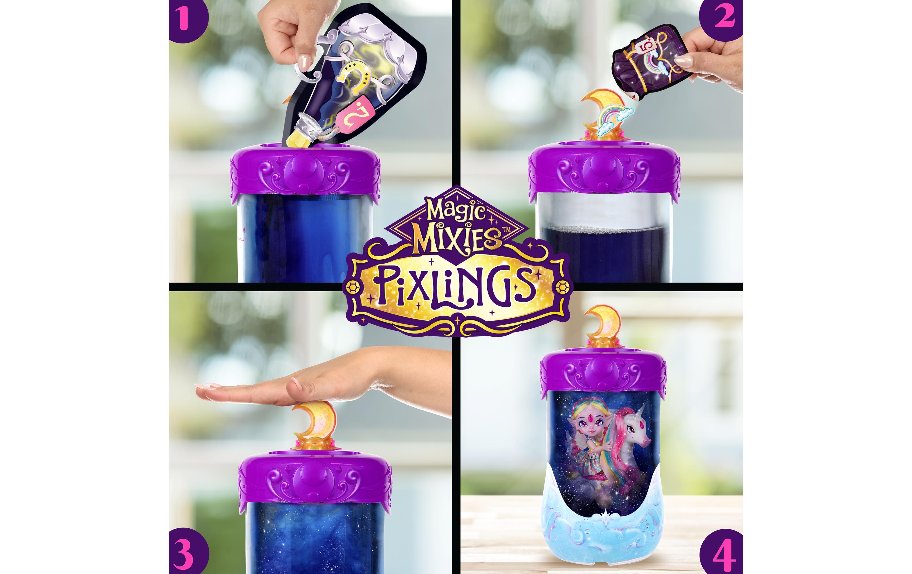 Magic Mixies Pixlings S2 UniaBezaubernde Pixling-Puppe Unia mit ihrem Pegacorn