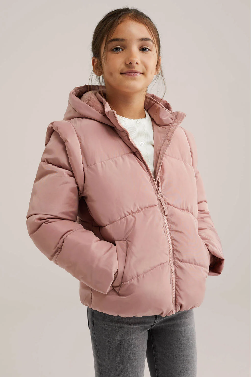 WE Fashion gewatteerde jas poederroze