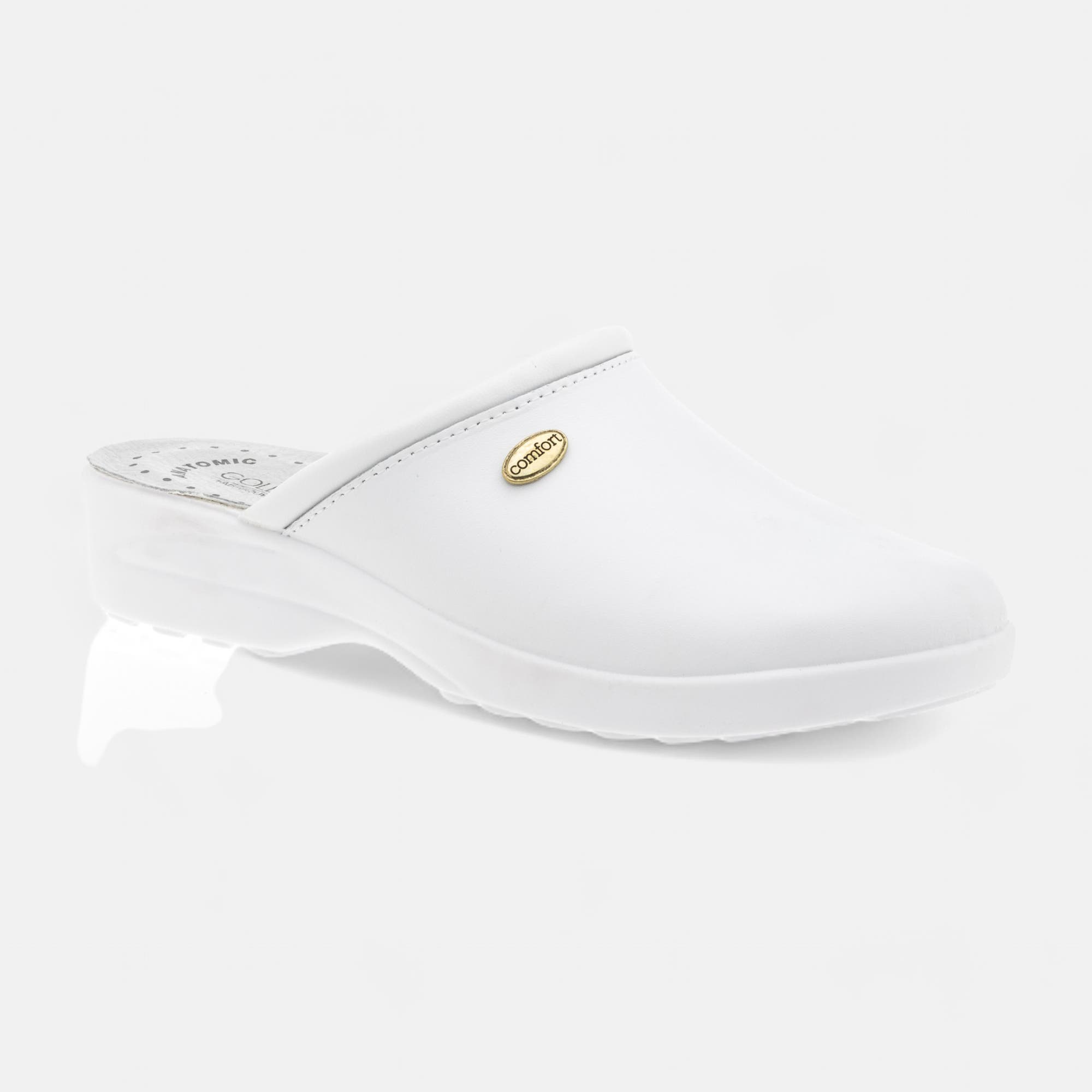Chaussures confort paramédical Femme en cuir blanc