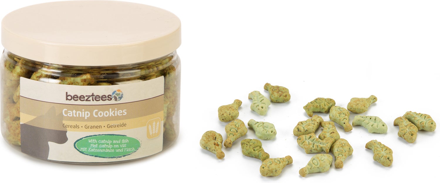 Beeztees kattensnack Catnip Cookies zalm 55 g