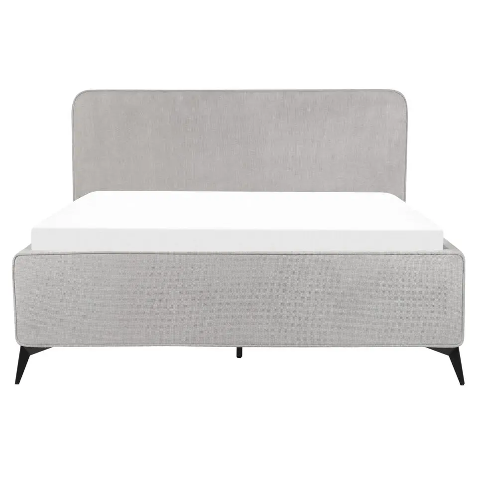 VALOGNES - Tweepersoonsbed - Lichtgrijs - 160 x 200 cm - Corduroy