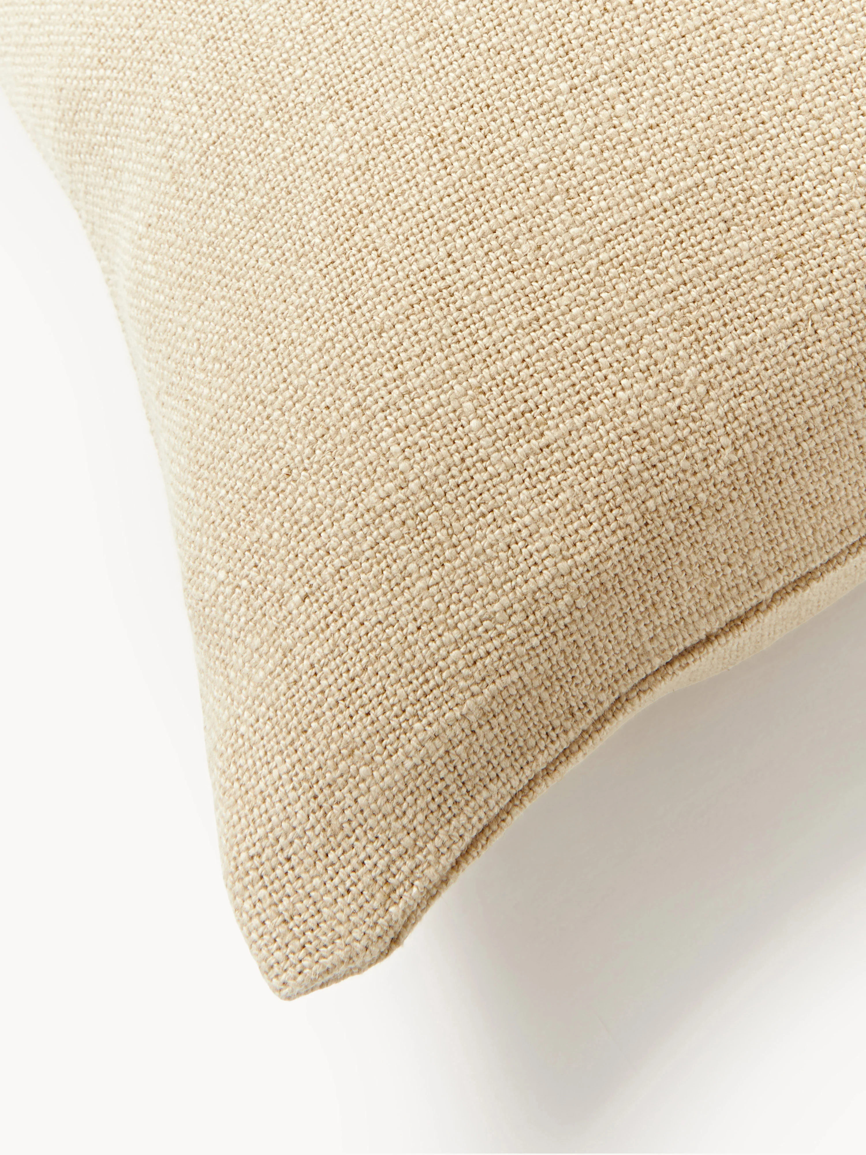 Katoenen kussenhoes Terre met decoratieve naad