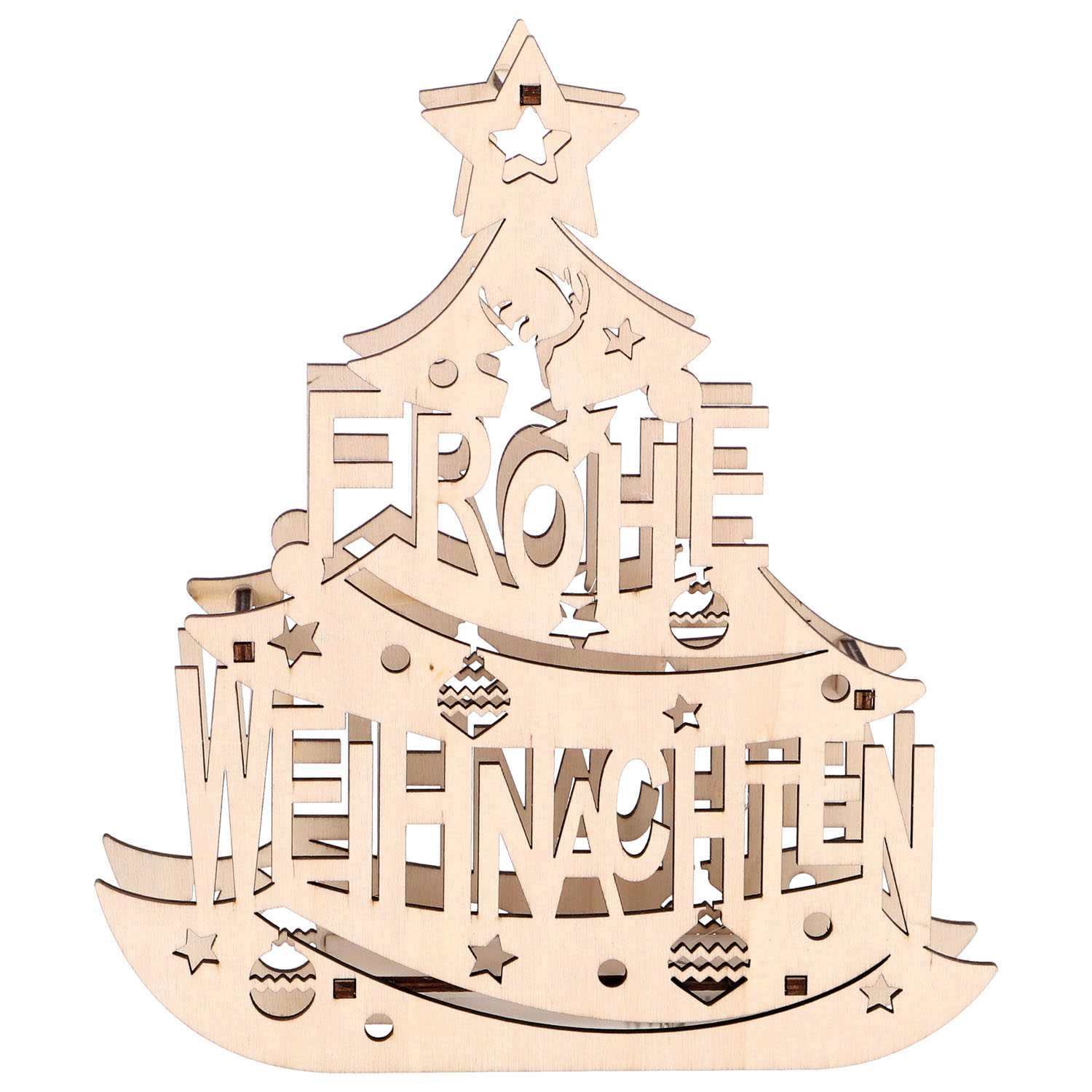Holzdeko LED Tannenbaum H20cm