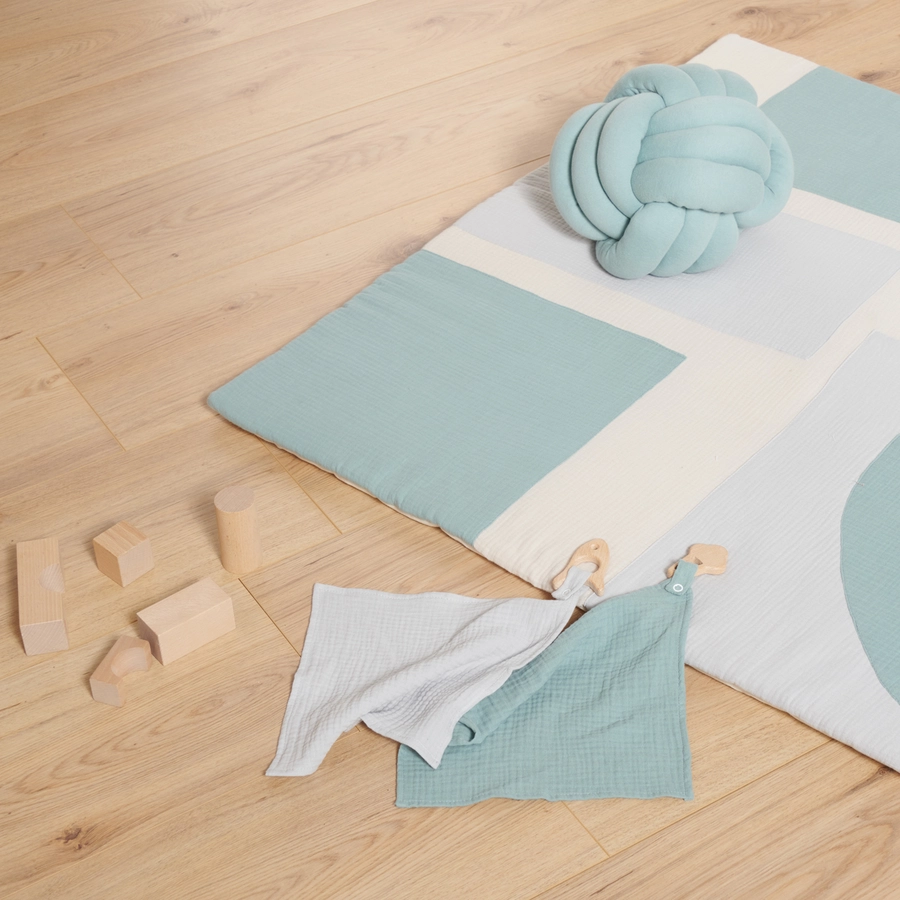Nordic Coast Company Krabbeldecke Musselin Mint