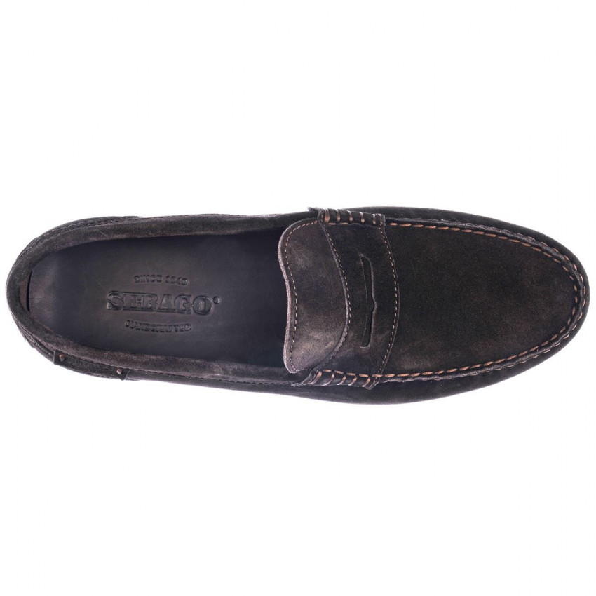 BYRON SUEDE DK Brown MOCASSIN-Mocassin pour homme en cuir suede