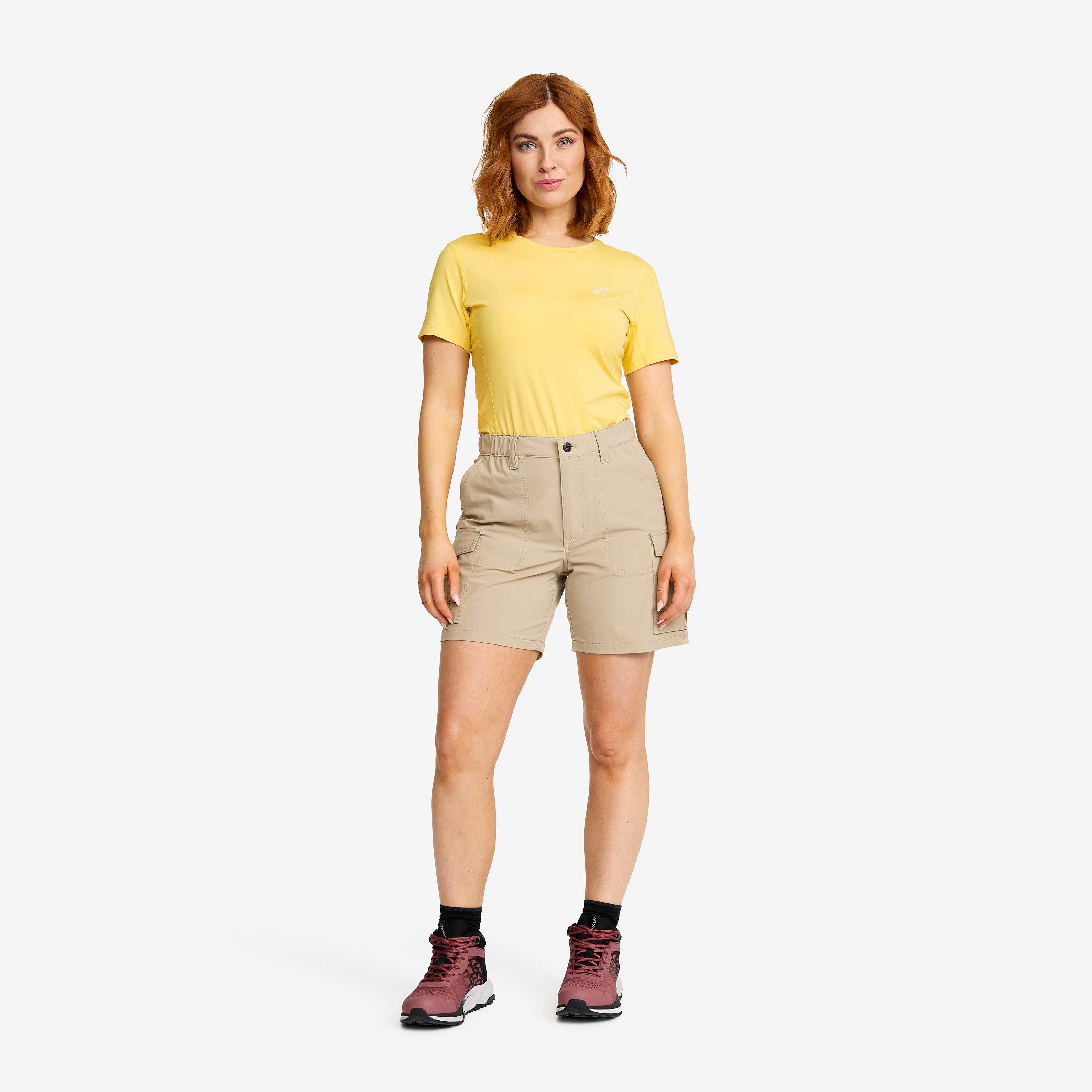 Adventure Cargo Stretch Shorts Dame Aluminium