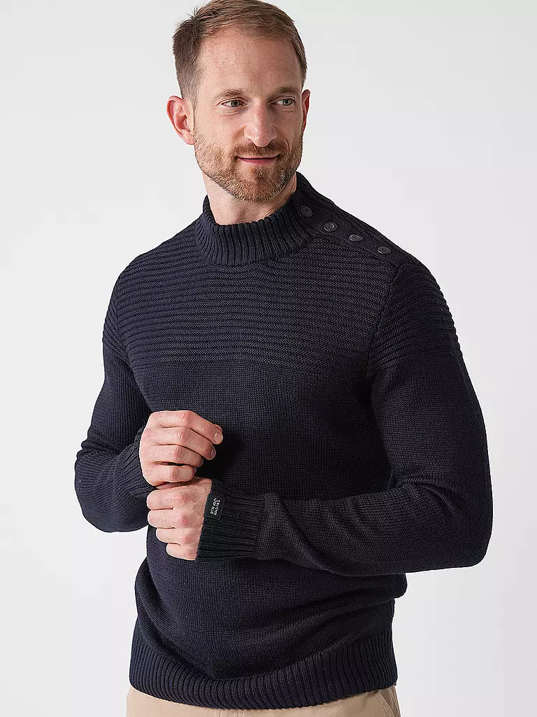 BUTCHER OF BLUE Pullover MORRIS MOCK blau