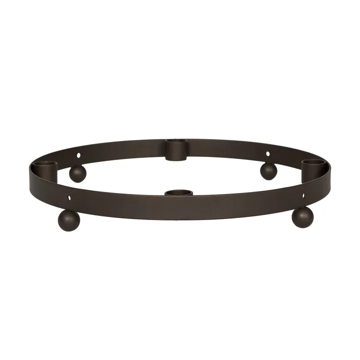 OYOY - Adventskerzenhalter Pearl, Ø 31,5 x H 4,2 cm, antikes Messing
