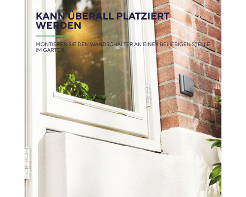 Trust Smart AGST-8800 Draadloze buitenwandschakelaar IP44 Zwart/Grijs