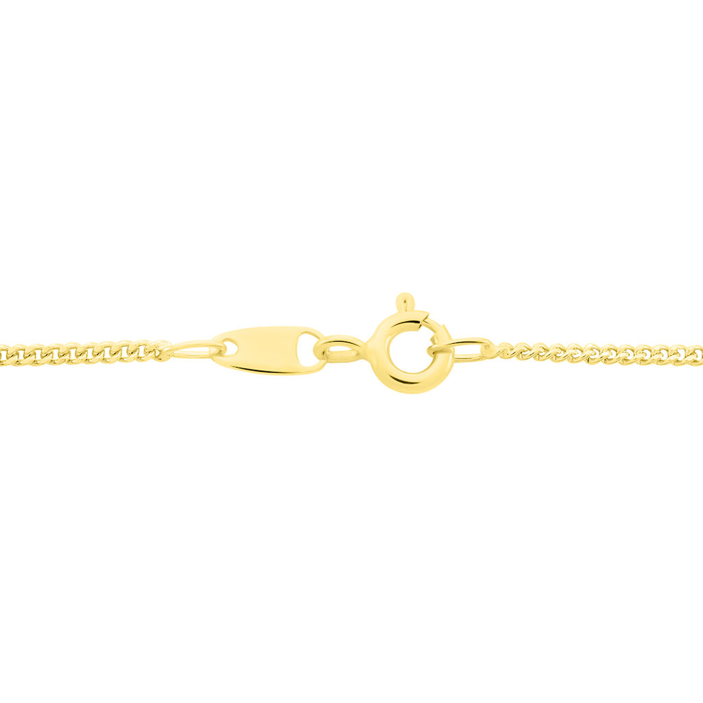 Chaîne Ixia Maille Gourmette Diamantee Or Jaune