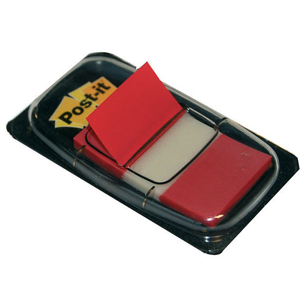Distributeur de 50 index Post-it®  largeur 25 mm coloris rouge