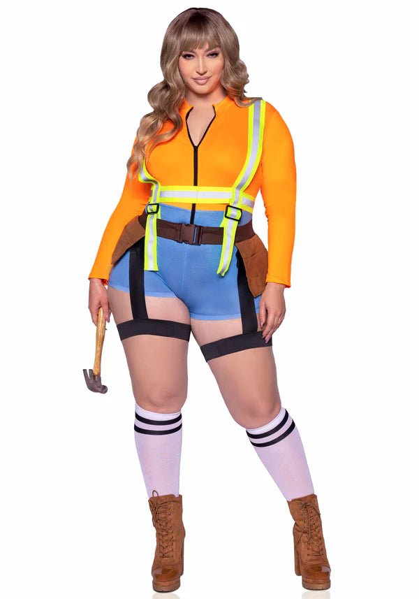 Bouw Kostuum Dames Plus Size Leg Avenue