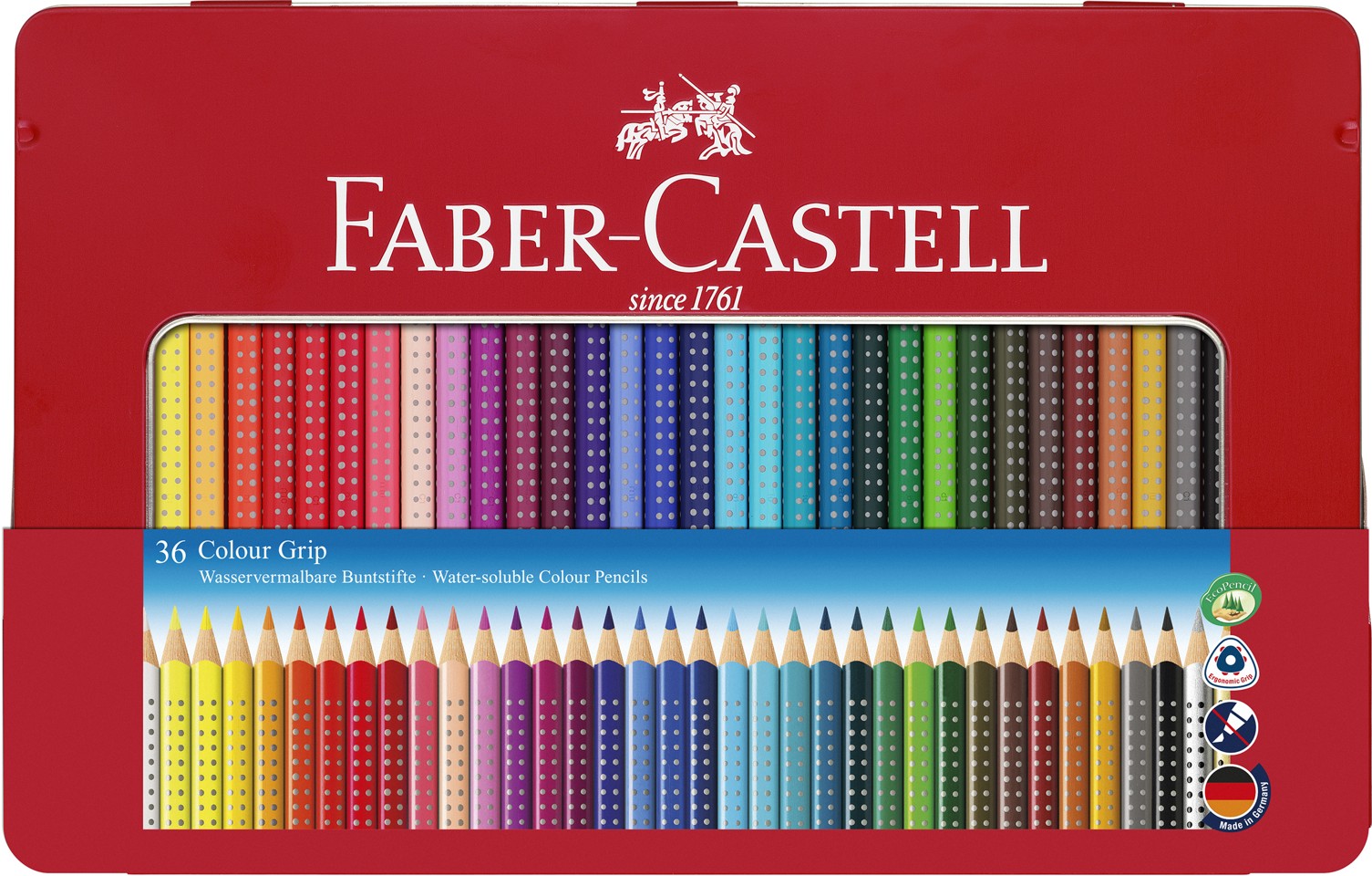 Faber-Castell - Colour GRIP farveblyant, tinæske med 36 stk (112435)
