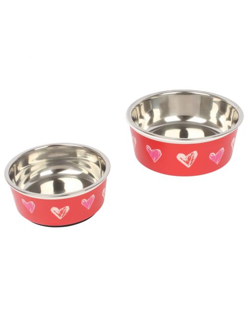 Adori Voerbak Lovely - Hondenvoerbak - Ø17.5x6 cm Rood