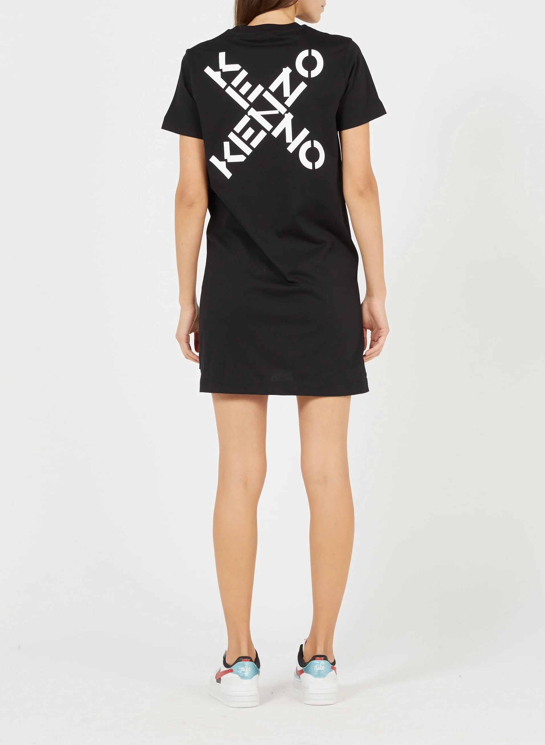 Robe courte sérigraphiée | Noir