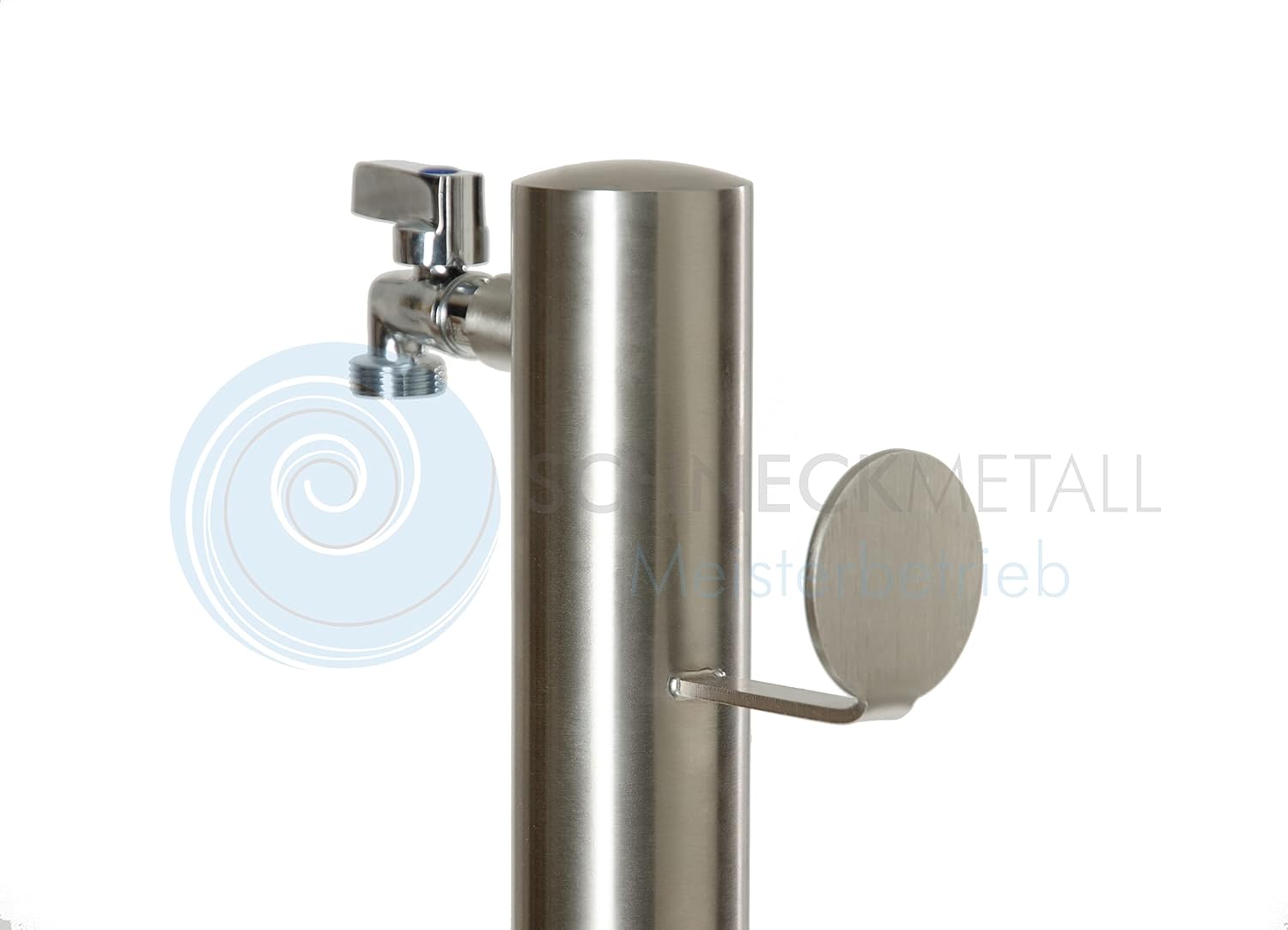 Schneck Wasserzapfstelle Edelstahl Wasserzapfsäule Ø60mm 85cm Schlauchhalter WS6085SH