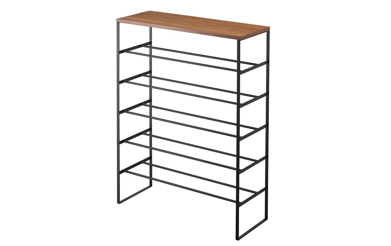 Schuhregal Tower 6-stufig, Schwarz<br>Organizer für Schuhe