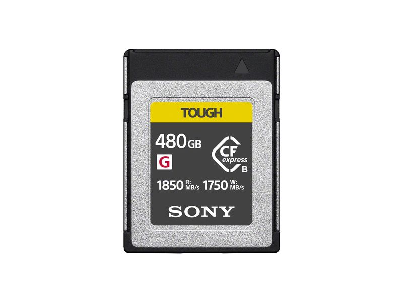 Sony CFexpress-Karte Typ-B Tough 480 GB Schnelle und zuverlässige Speicherkarte der CEB-G Serie