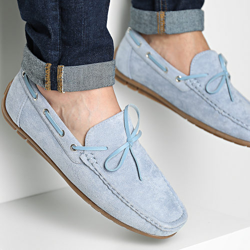 Mocassins Bleu Clair