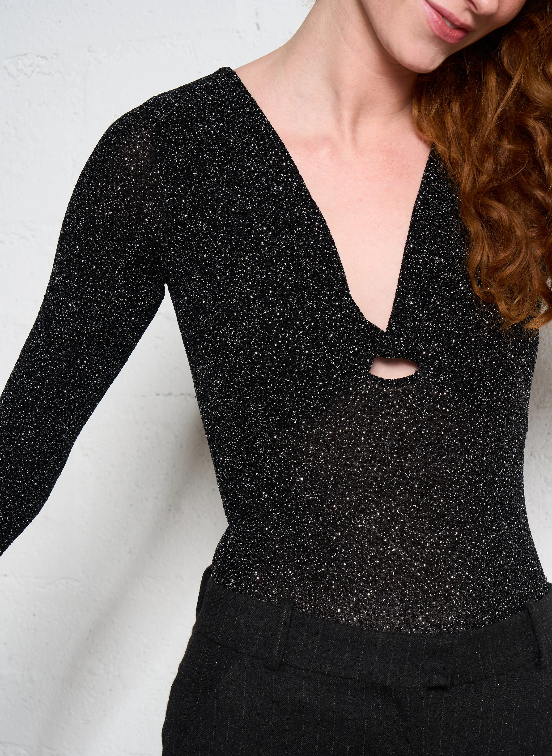 BASILE - Body col V scintillant | Noir