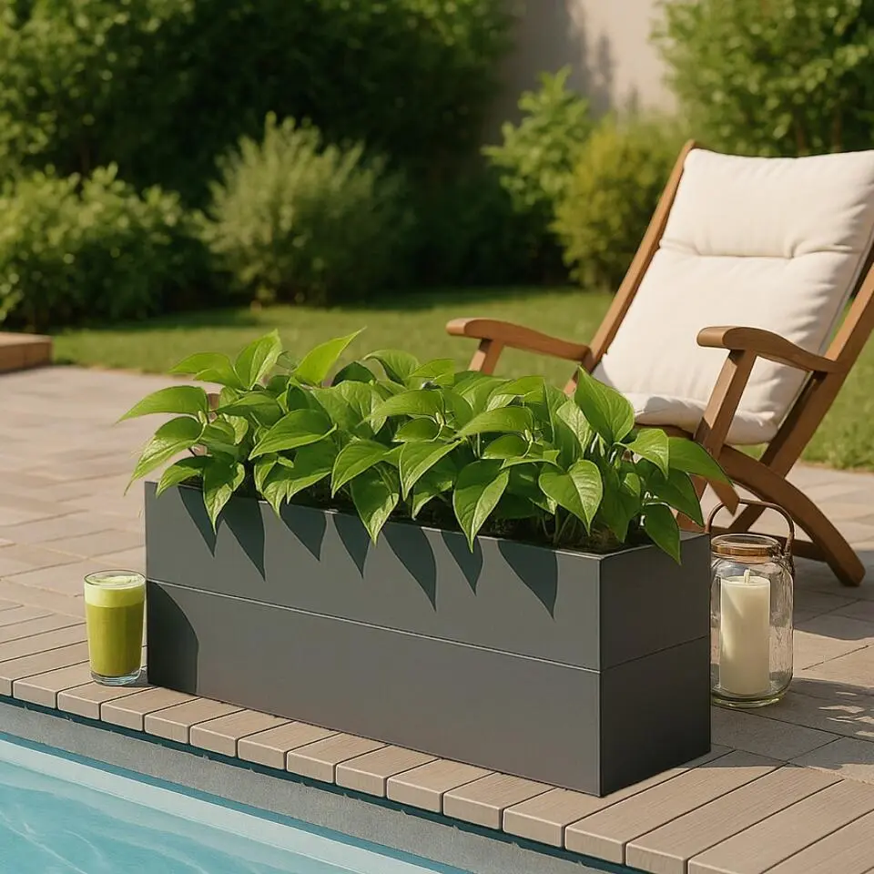 Plantenbak - 100 x 25 x 52 cm - Antraciet