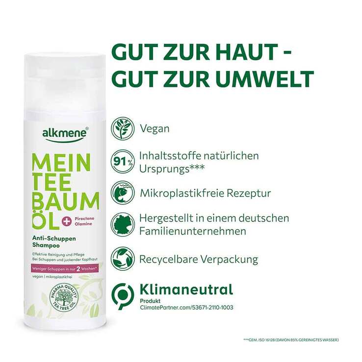 Alkmene Mein Teebaumöl Anti-Schuppen Shampoo, 200 ml